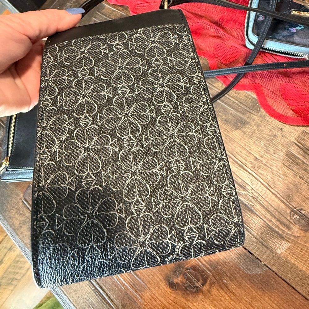 Kate Spade Black and White Patterned Crossbody Bag